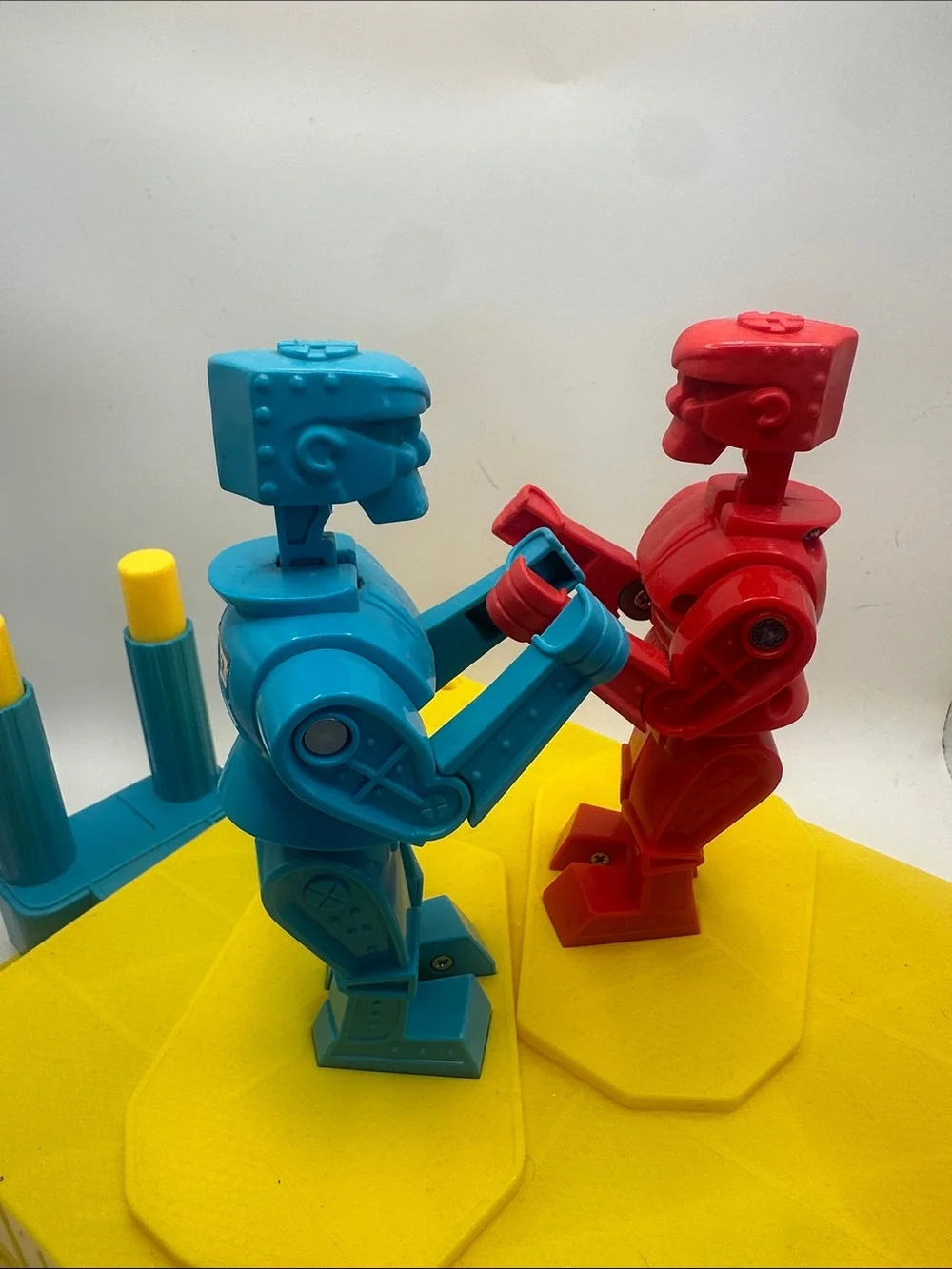 Mattel Rock 'Em Sock 'Em Robots Boxing Game - Blue & Red with Yellow Ring